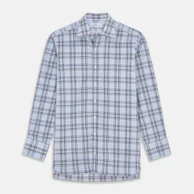 Blue and Yellow Check Cotton Regular Fit Mayfair Shirt