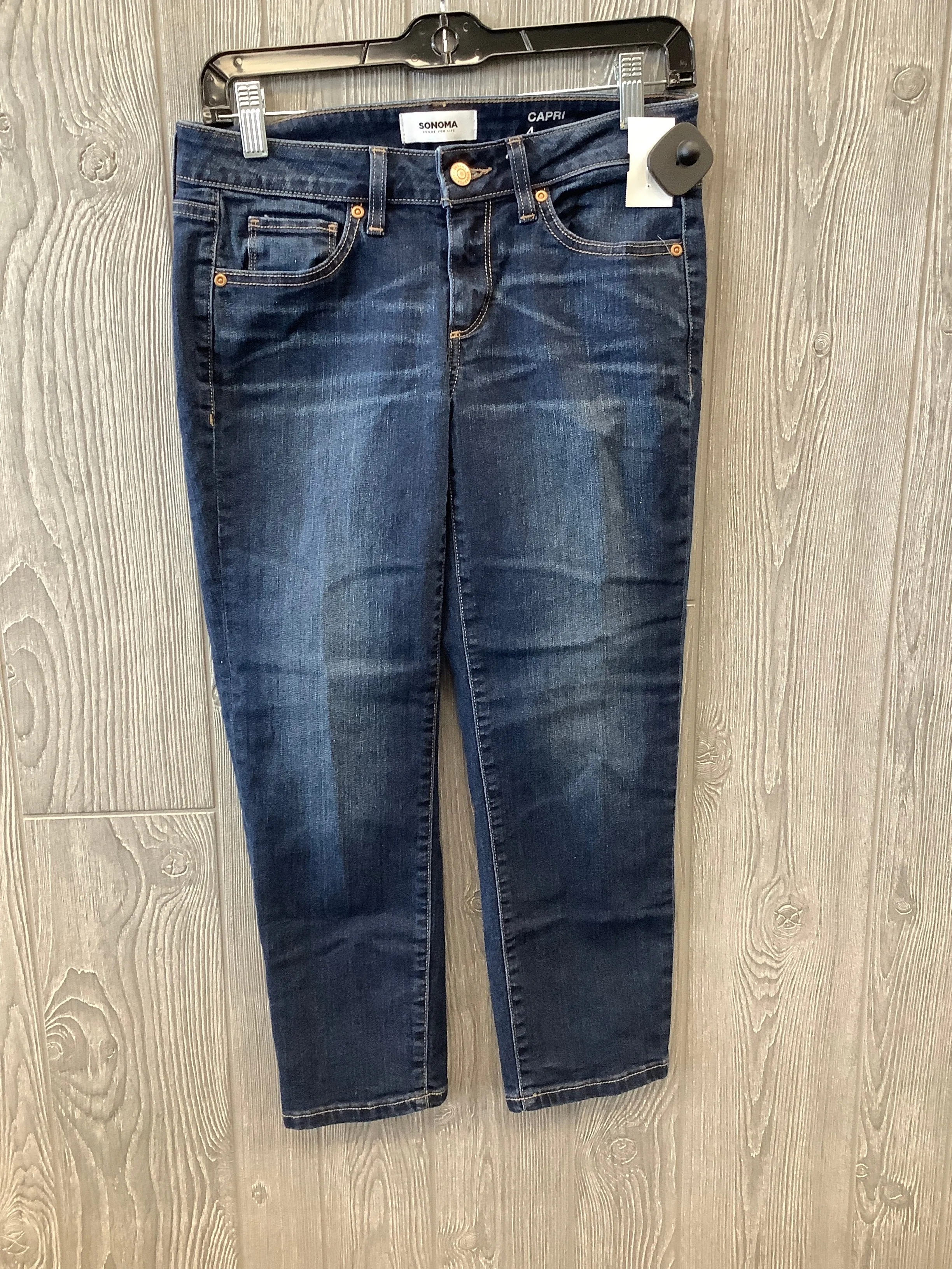 Blue Denim Capris Sonoma, Size 4