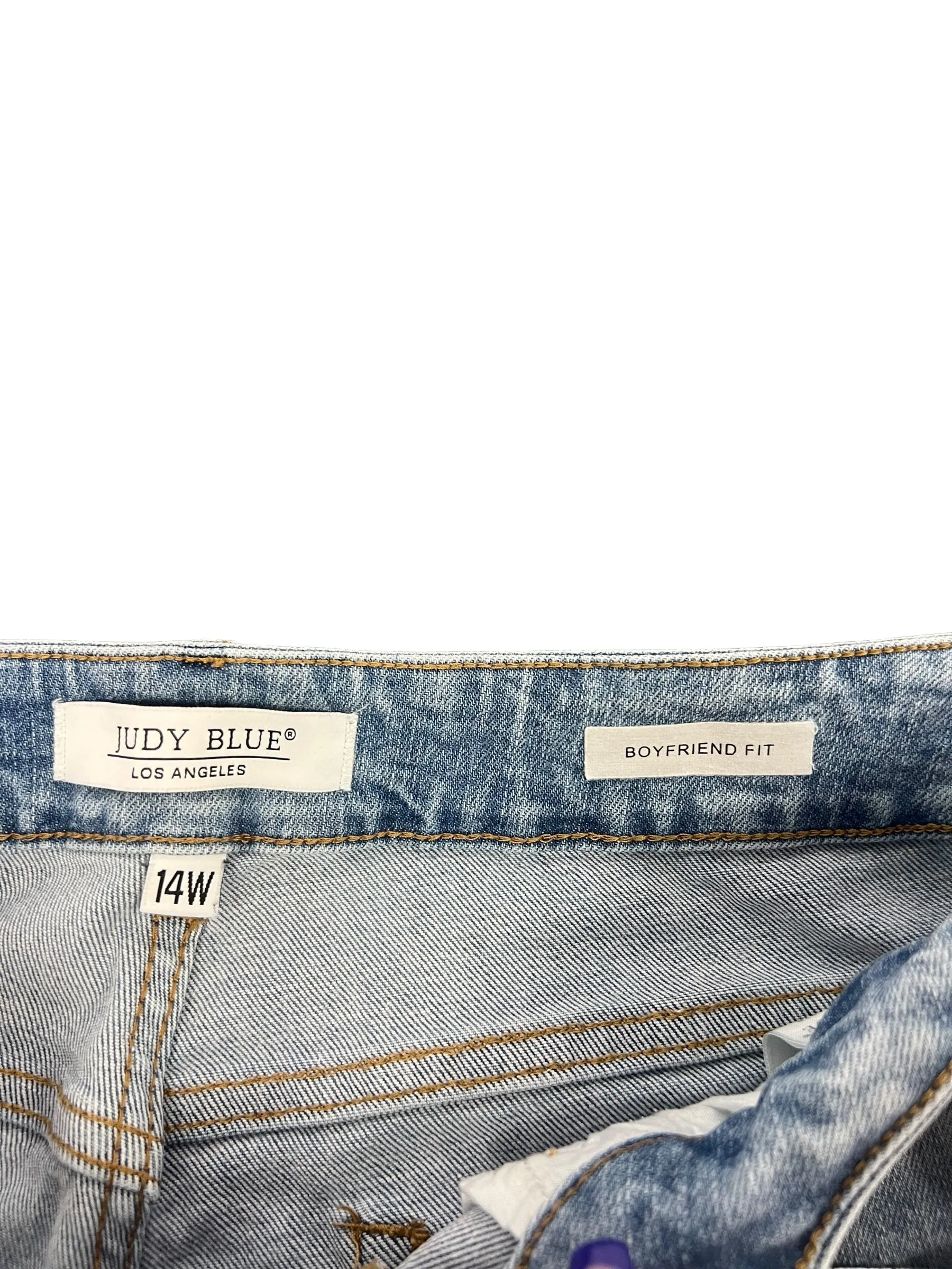 Judy Blue Boyfriend Fit Blue Denim Jeans, Size 14