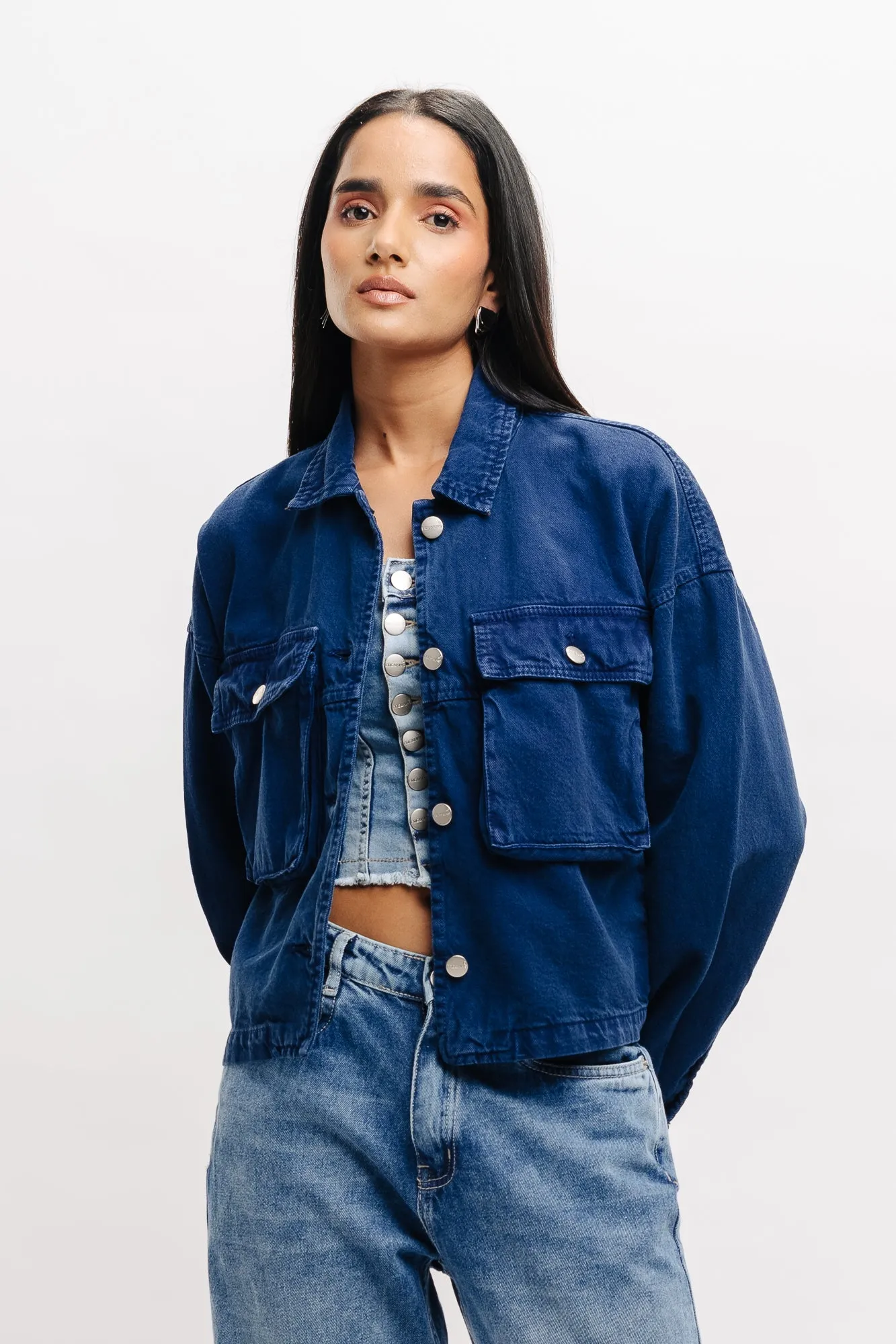 Blue Oversized Denim Jacket