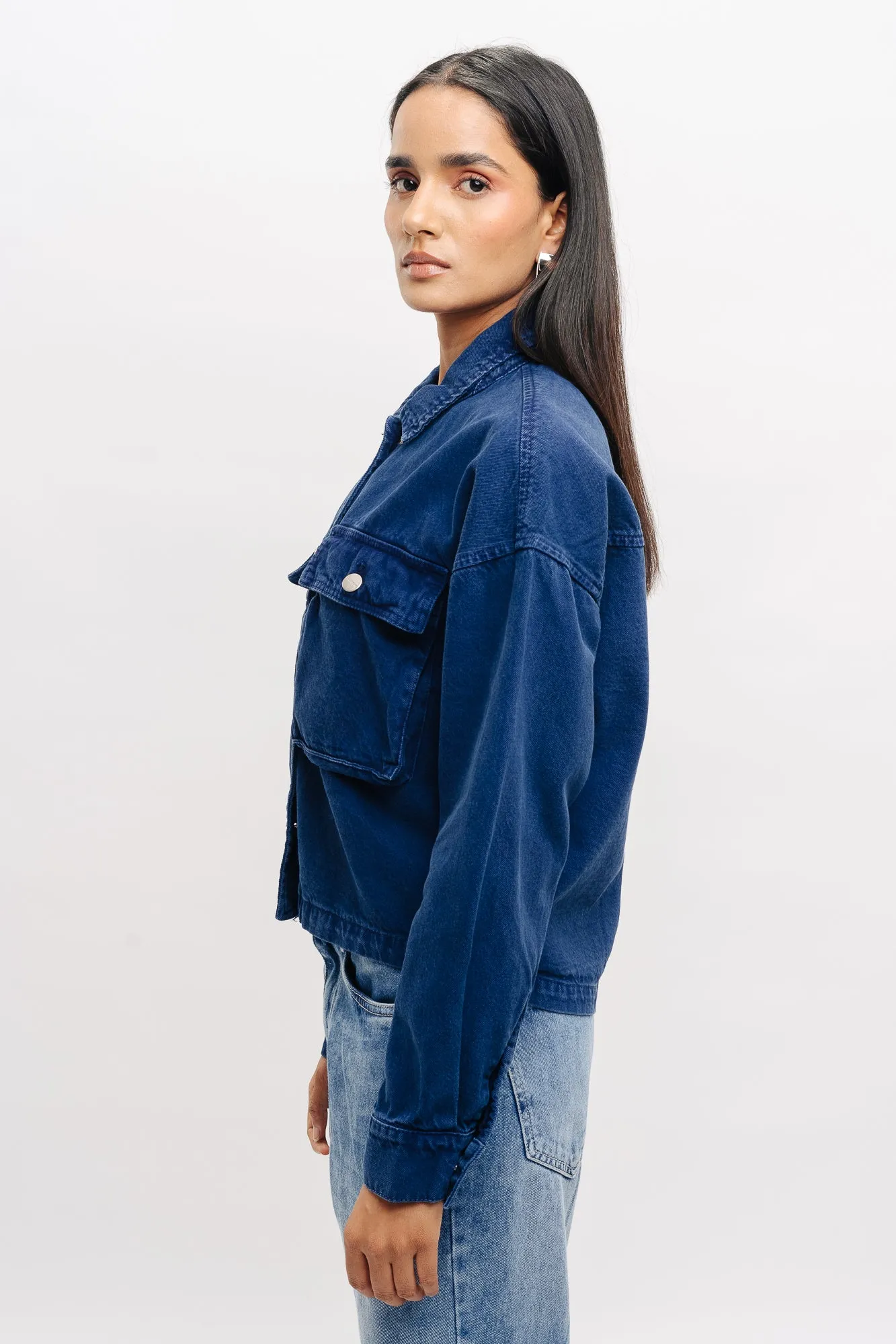 Blue Oversized Denim Jacket