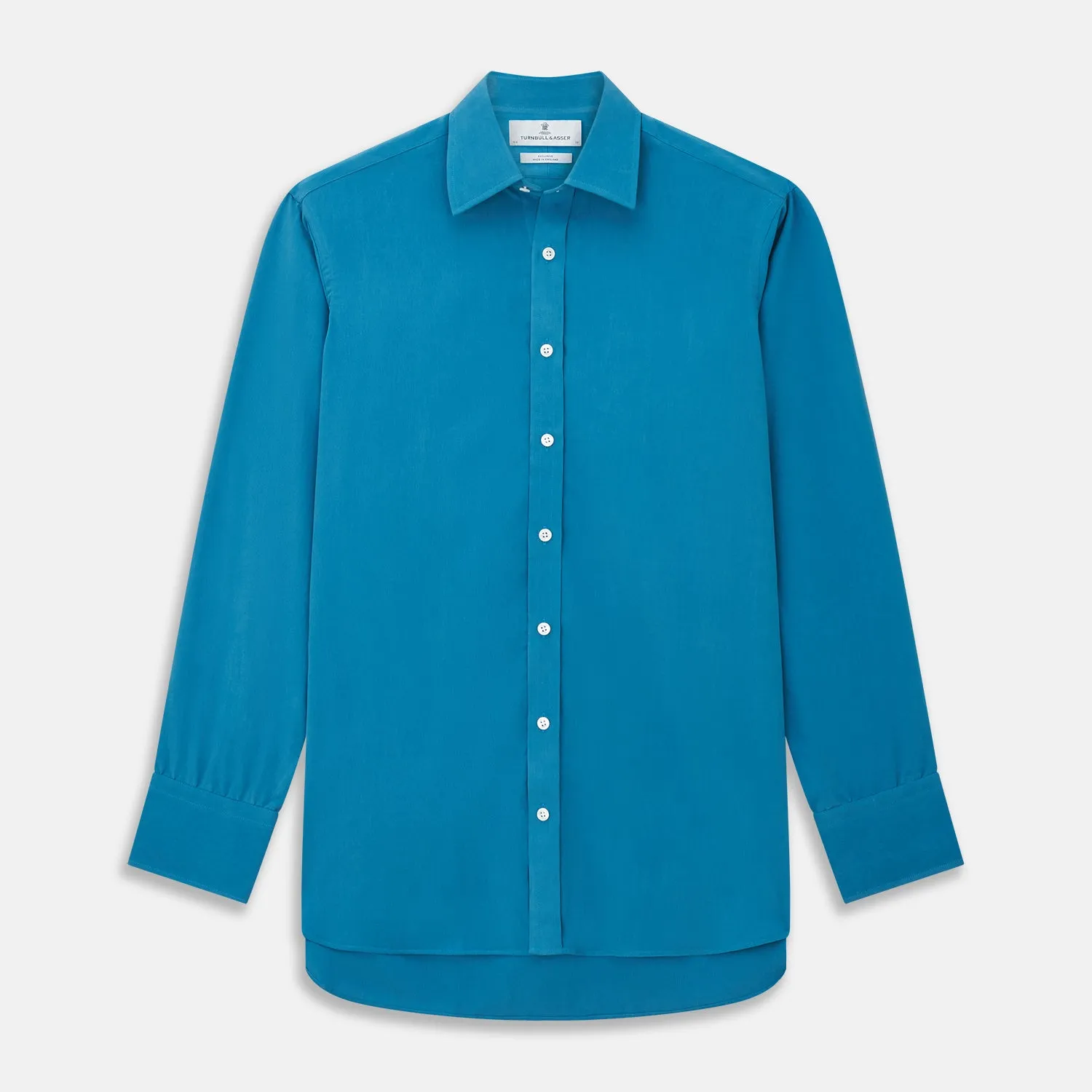 Blue Silk Regular Fit Mayfair Shirt