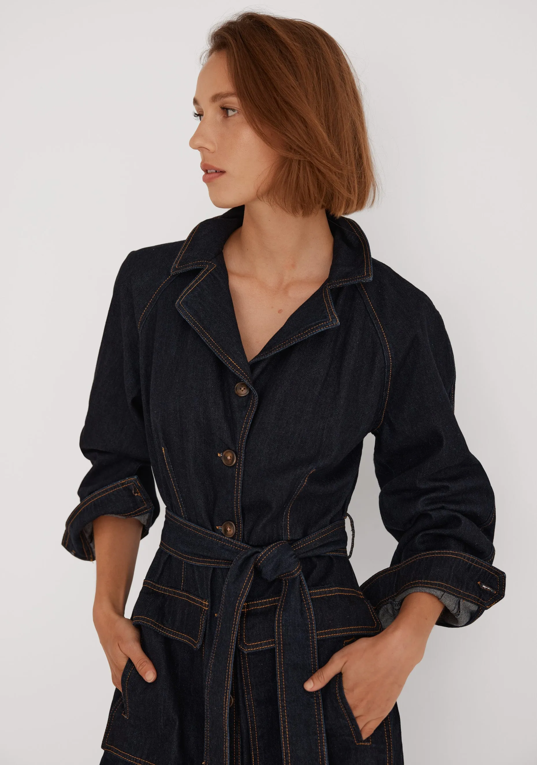 Boston Denim Shirt Dress_Indigo