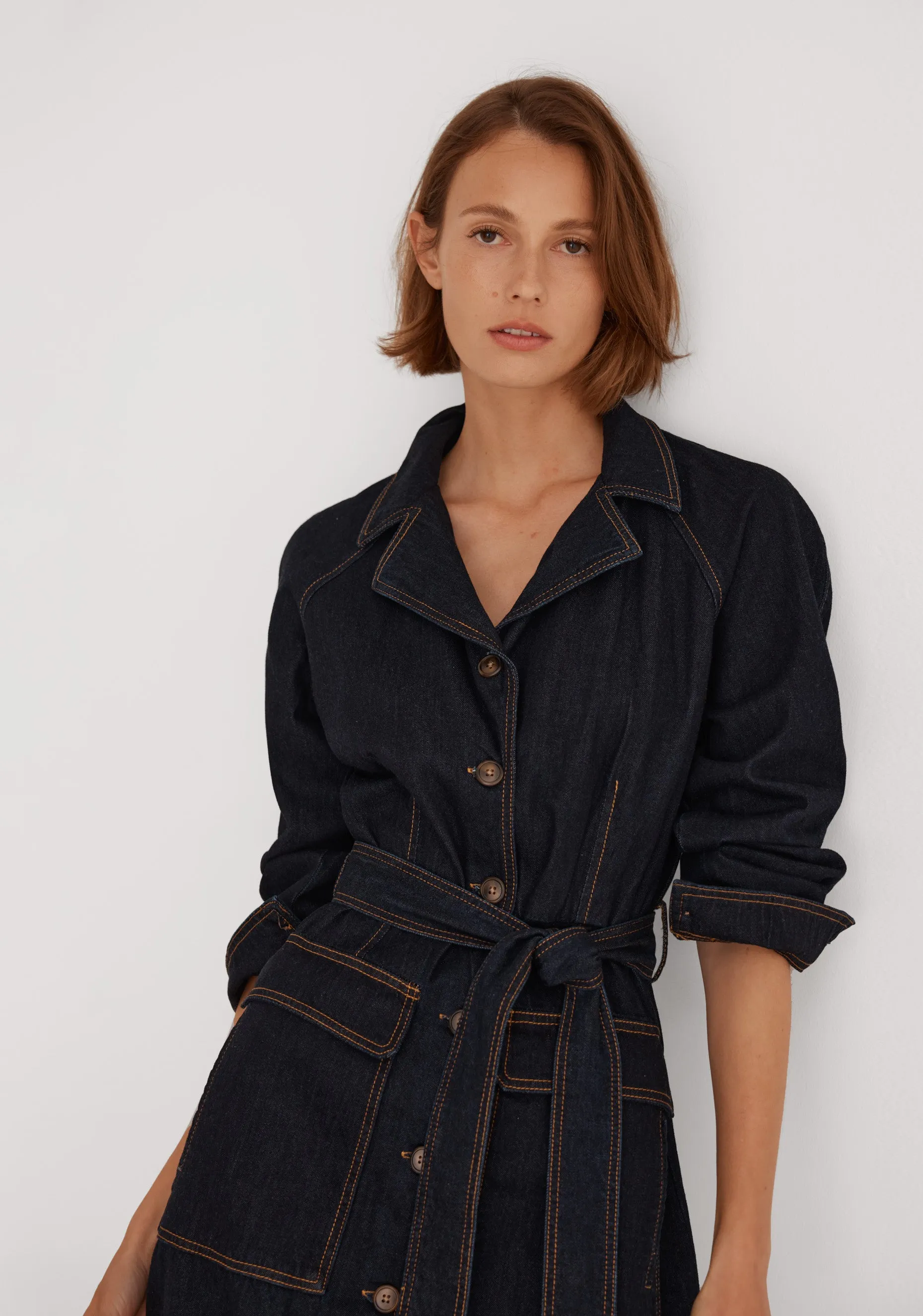 Boston Denim Shirt Dress_Indigo