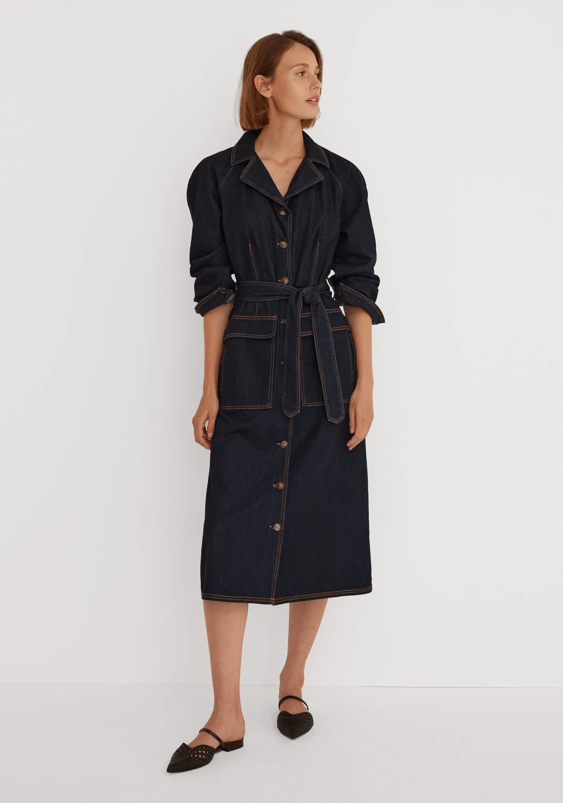 Boston Denim Shirt Dress_Indigo