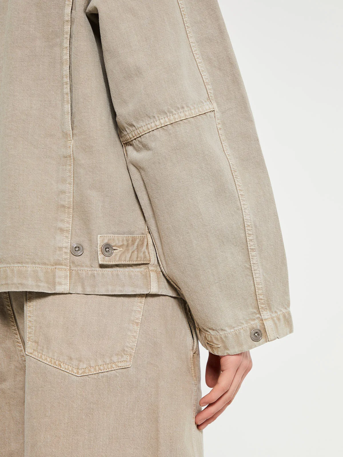 Boxy Jacket in Denim Snow Beige