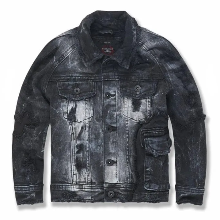 Boys Jordan Craig Ambition Denim Trucker Jacket (Industrial Black) 91559B