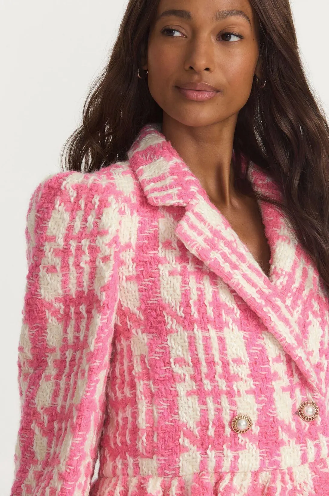 Braelynn Crop Jacket in Majestic Pink