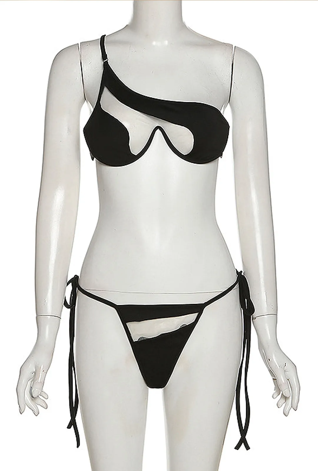 BRIANNA - SHEER ASYM 2 PIECE SWIM