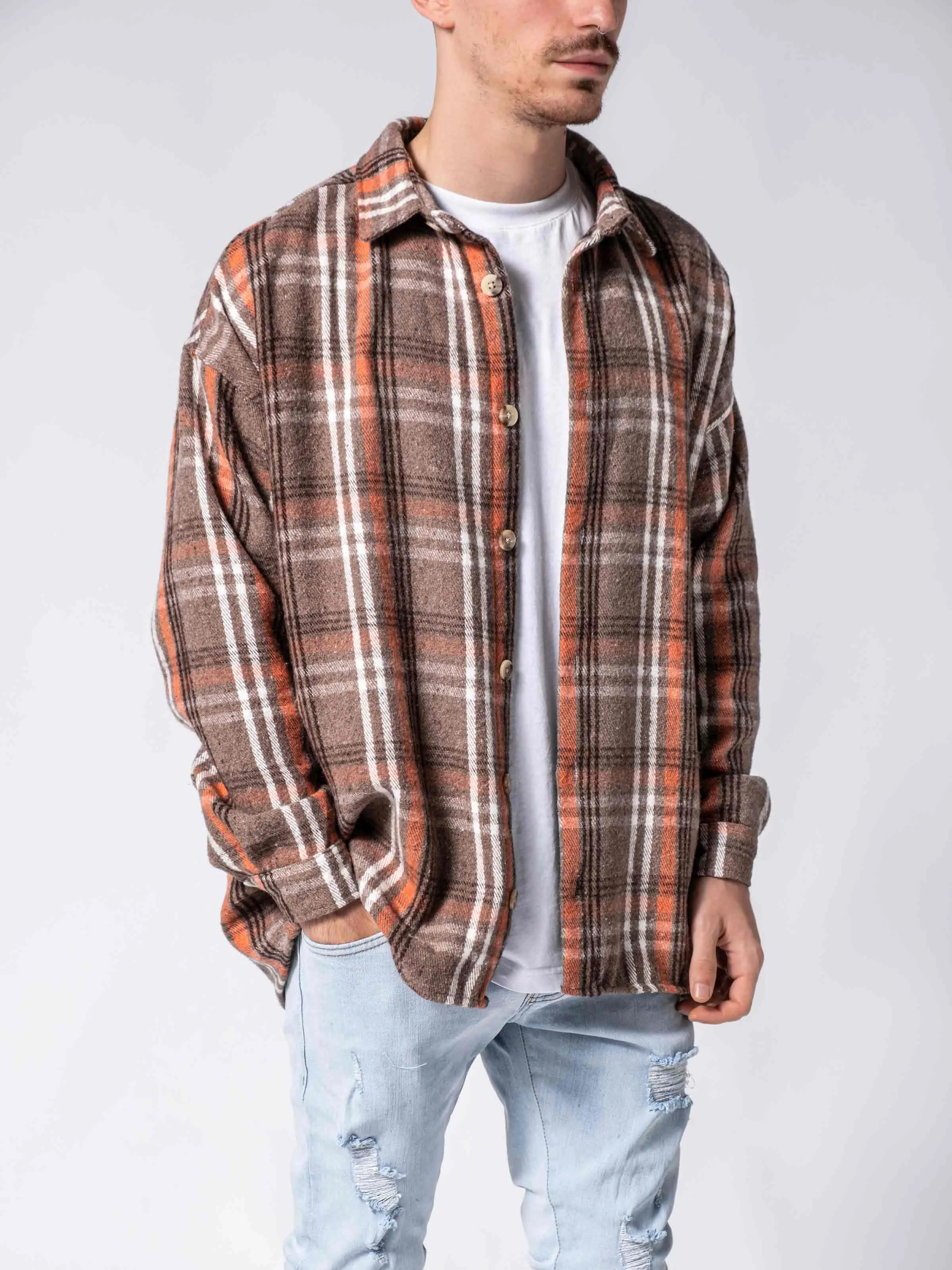 Brown Flannel Shirt