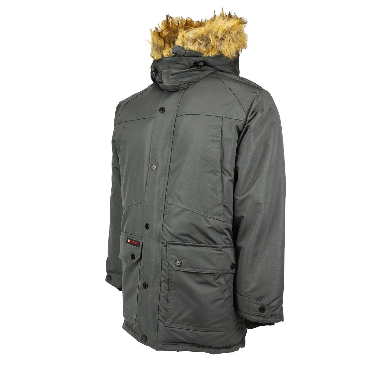 Canada Weather Gear Men's Fur Trim Hooded Parka Jacket