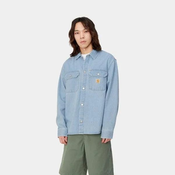 Carhartt WIP Harvey Shirt Jacket Blue Stone Bleached