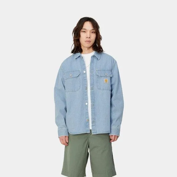 Carhartt WIP Harvey Shirt Jacket Blue Stone Bleached