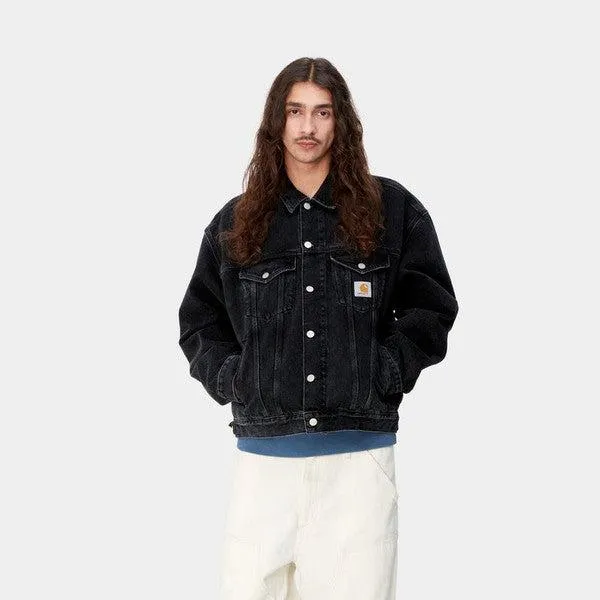 Carhartt WIP Helston Denim Jacket Black Stone Washed