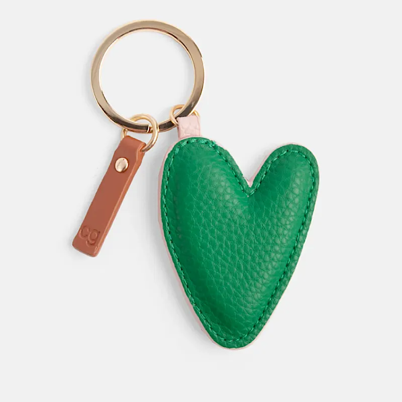 Caroline Gardner Green Heart Keyring