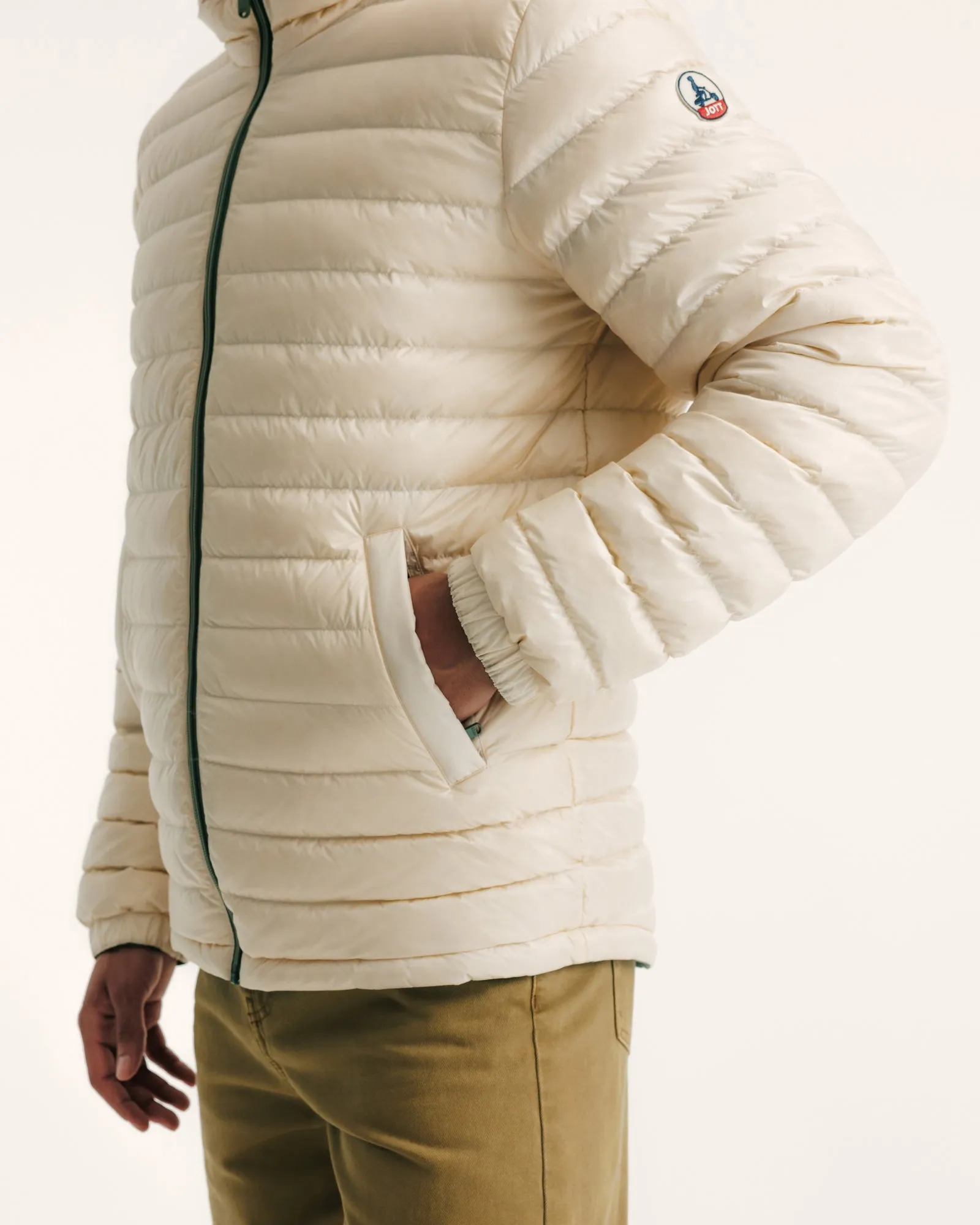 Celadon green/Clay Bergen 2.0 reversible hooded puffer jacket