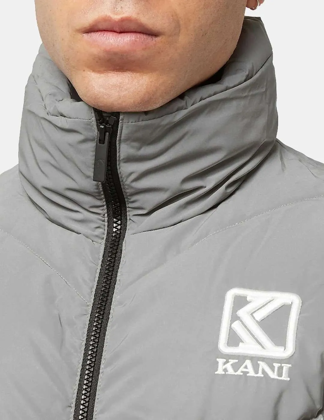 Chaqueta Karl Kani Og Puffer Reflective Silver