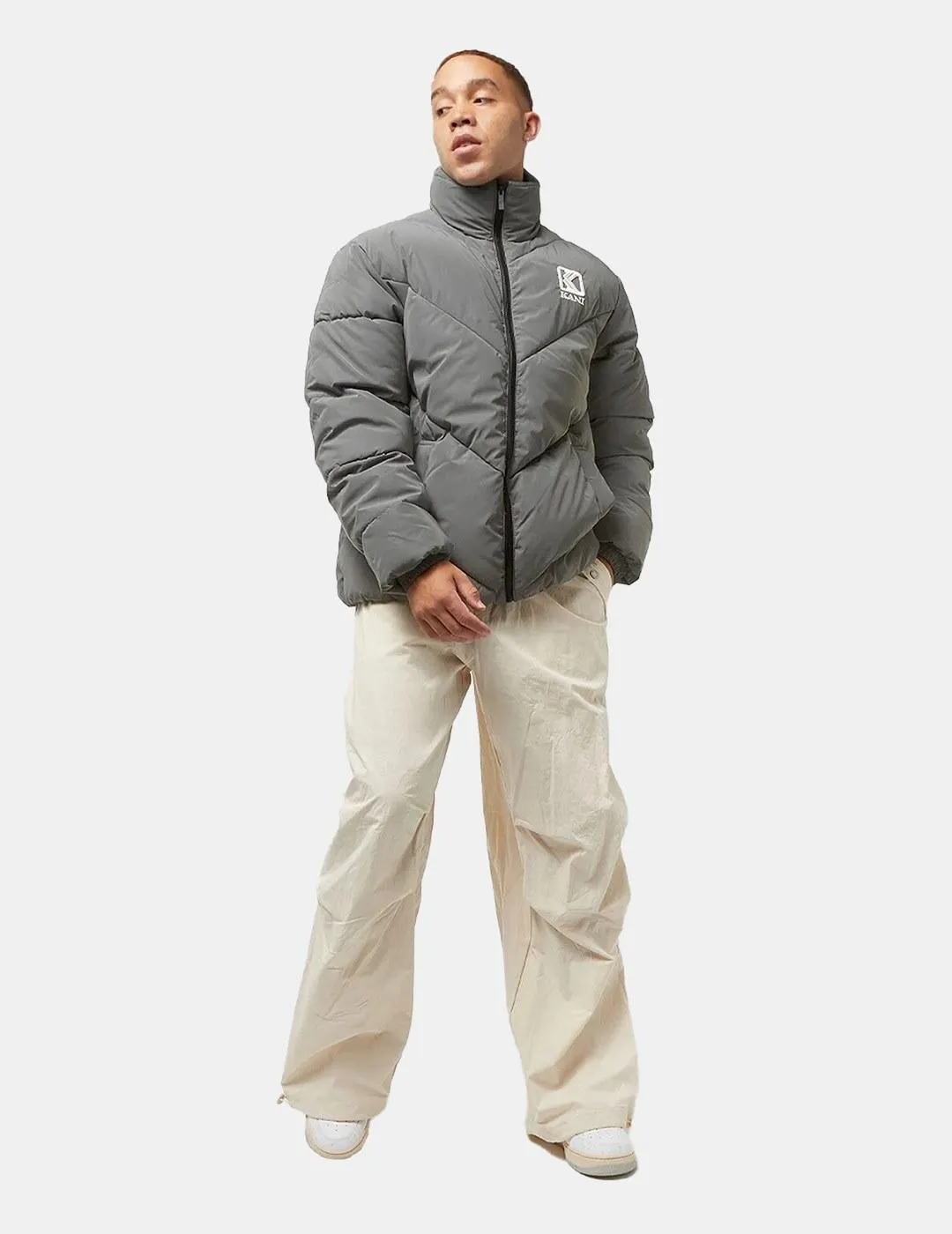 Chaqueta Karl Kani Og Puffer Reflective Silver