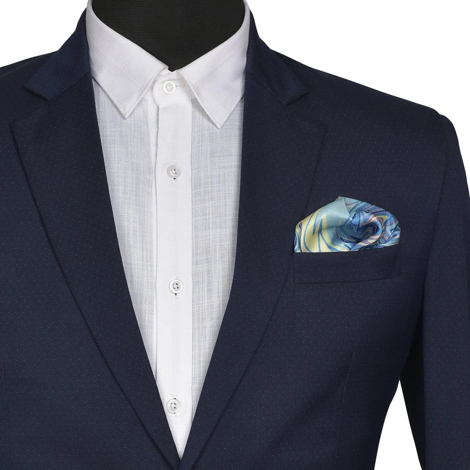 Chokore Light Blue Silk Pocket Square from the Marble Design range