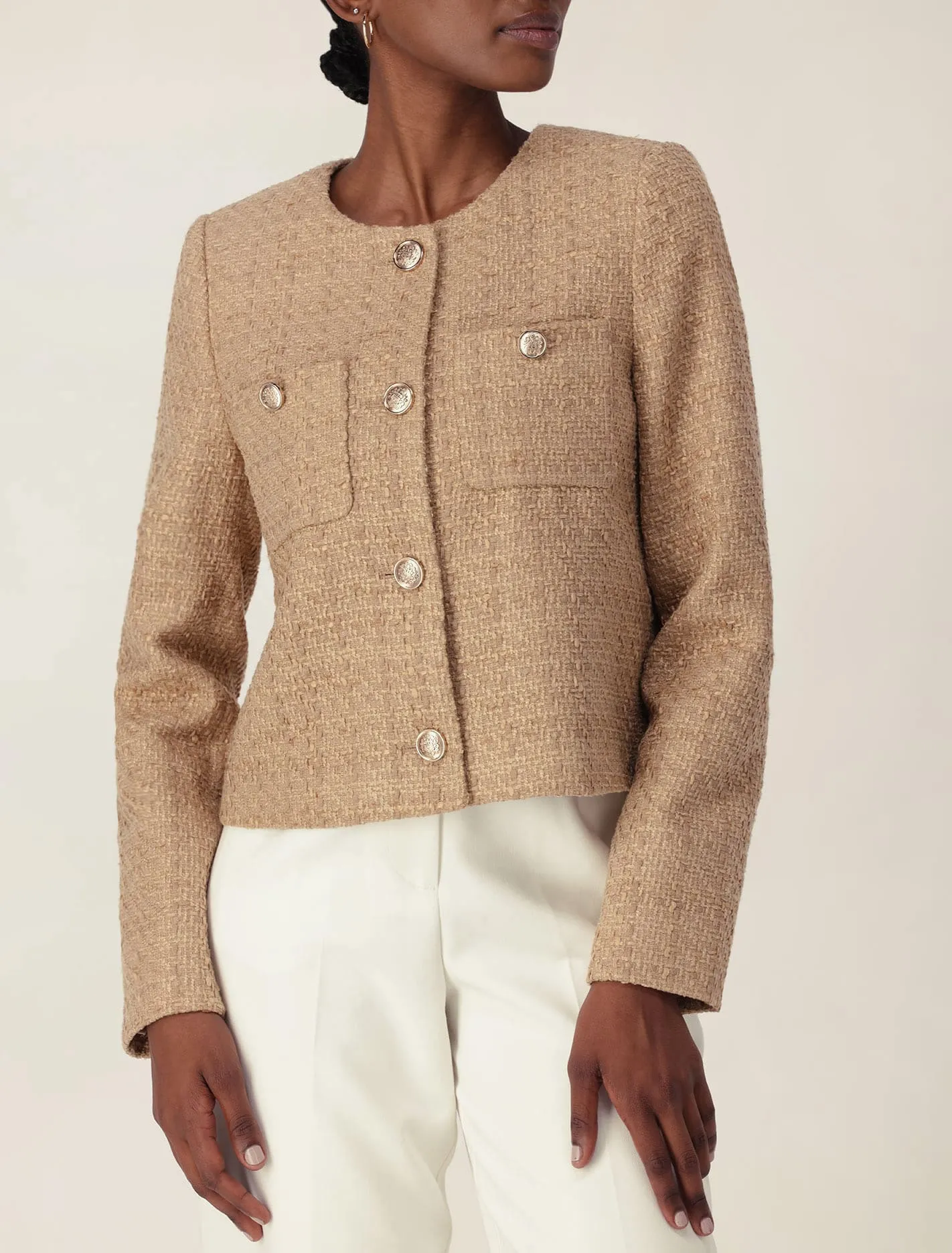 Chrissy Crop Boucle Jacket