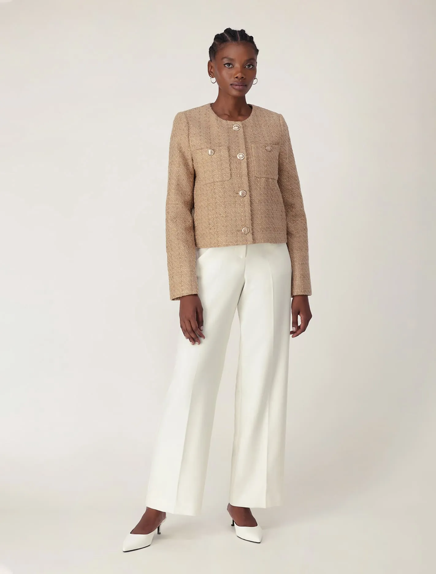 Chrissy Crop Boucle Jacket