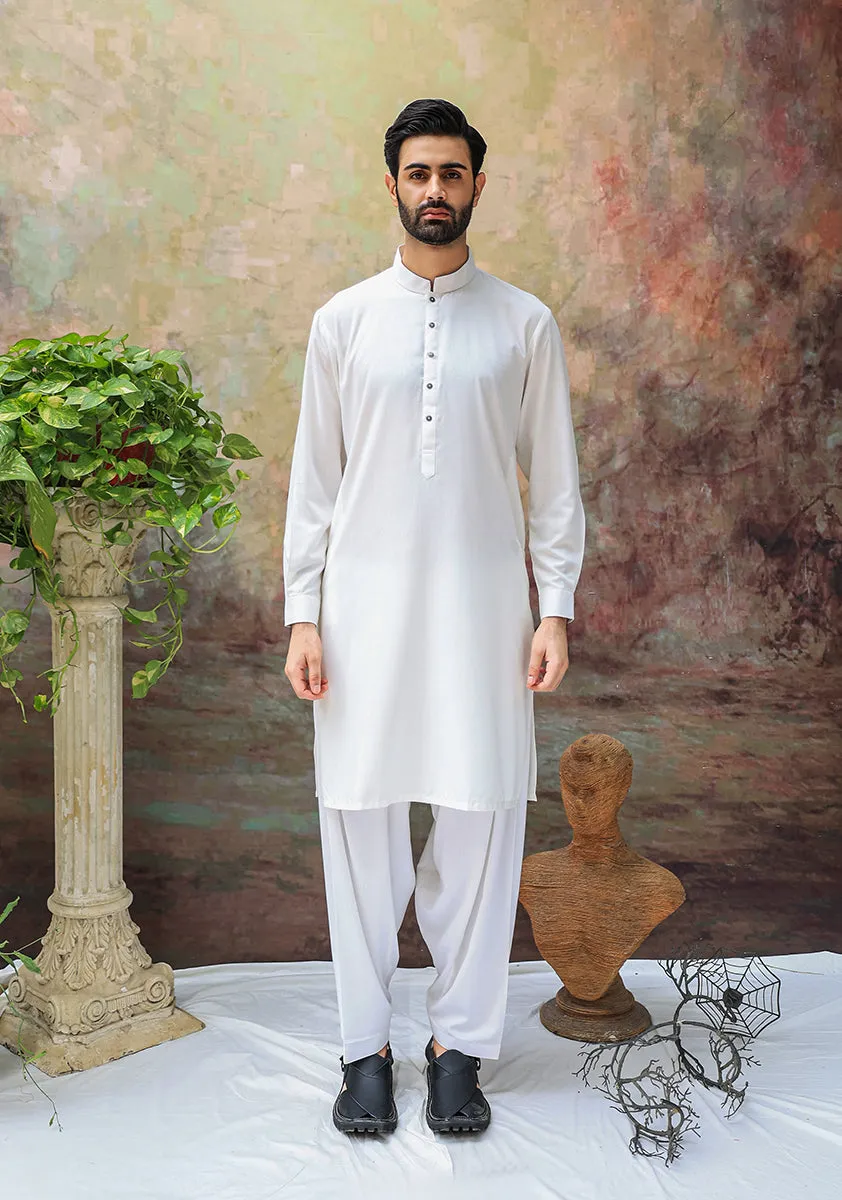 Classic Ayuthia Cloud Dancer Slim Fit Plain Suit