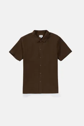 Classic Linen Ss Shirt Chocolate