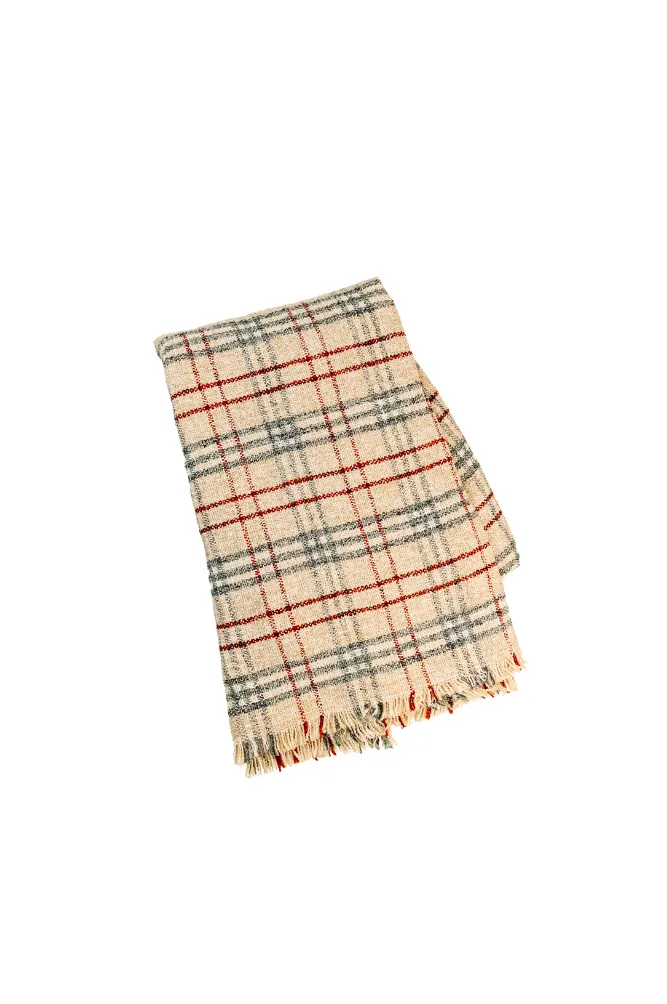 Classic Plaid Fringe Throw