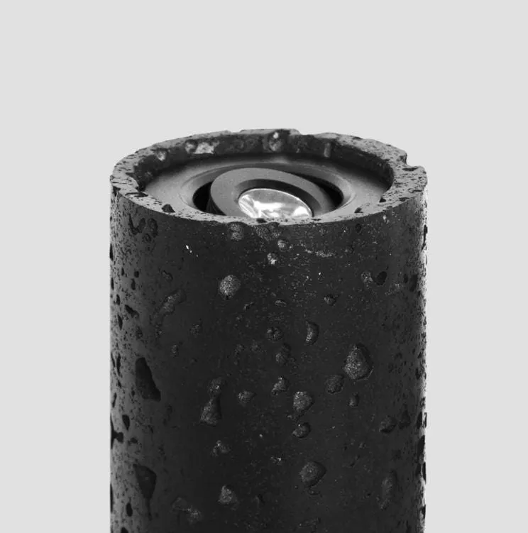 Cylindrical Lava Stone Up & Down Wall Light | BUZAO