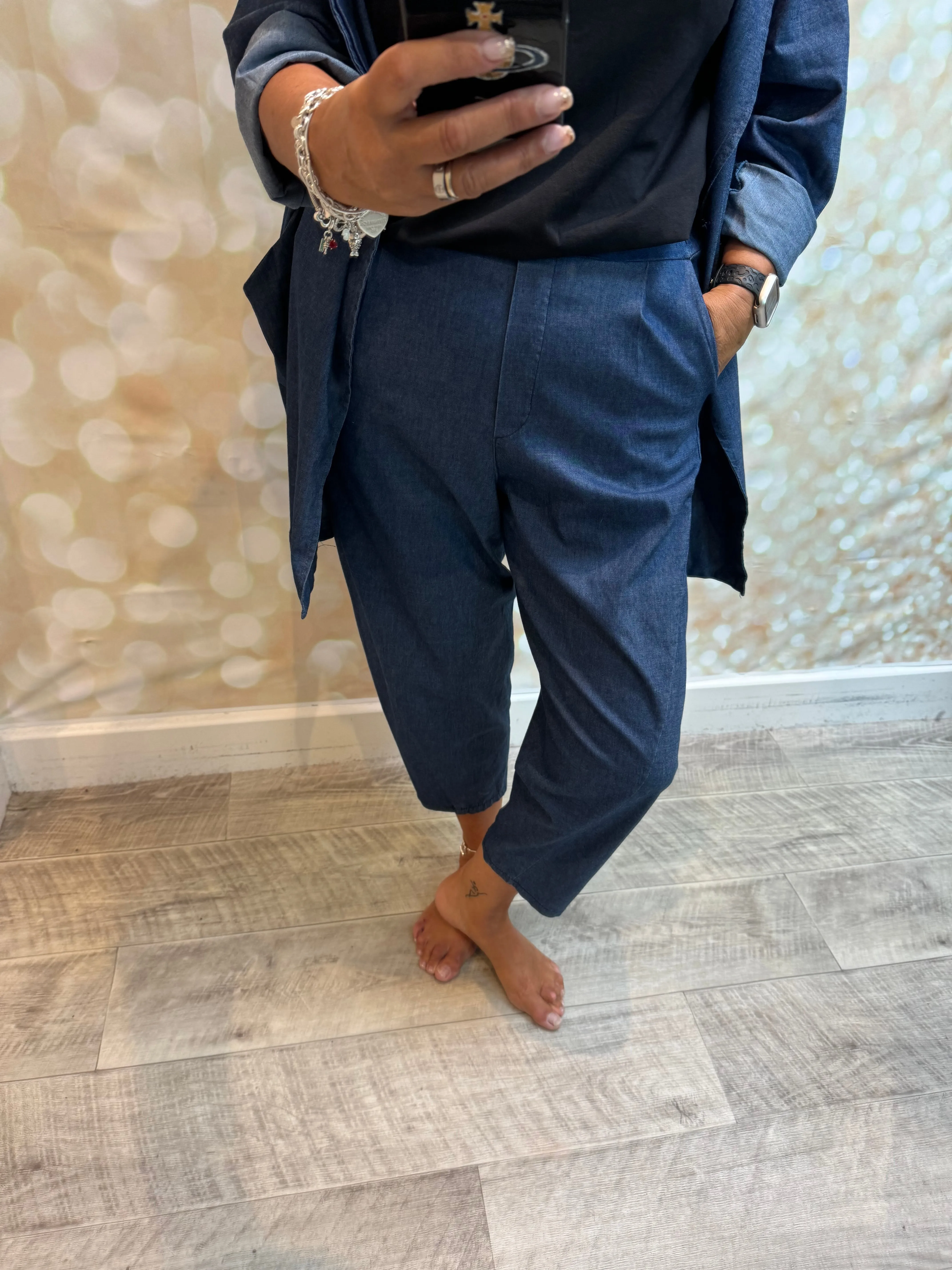 Denim 2 Piece Trouser/Blazer  Set