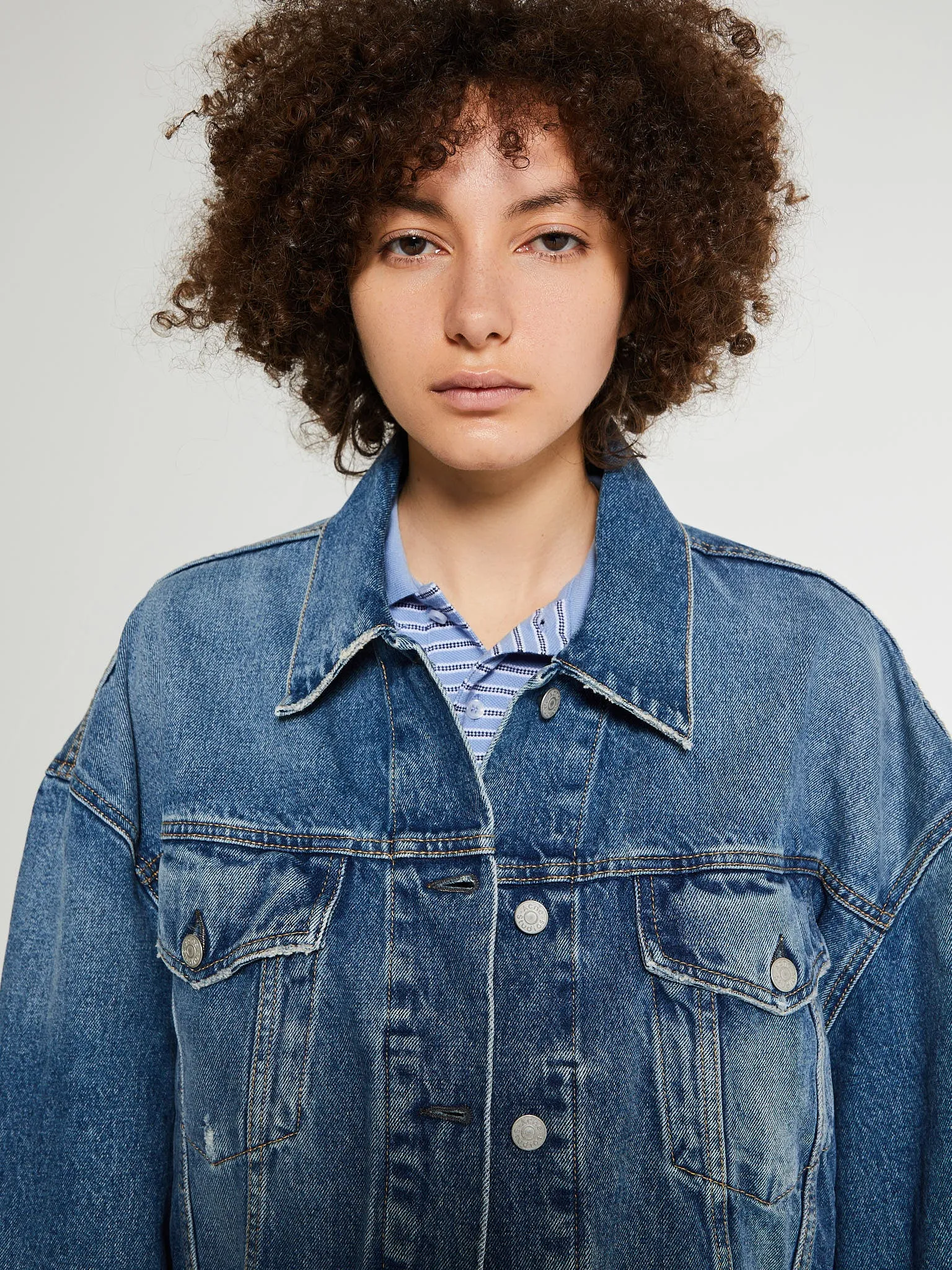 Denim Jacket in Mid Blue