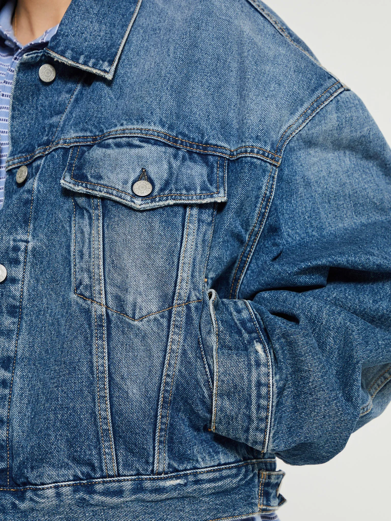 Denim Jacket in Mid Blue