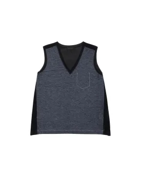 Denim Jersey Vest