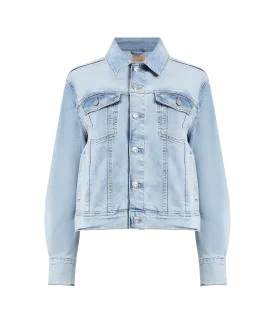 Denim Stretch Trucker Jacket - Blue