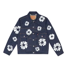 Denim Tears Cotton Wreath Denim Jacket Raw Indigo