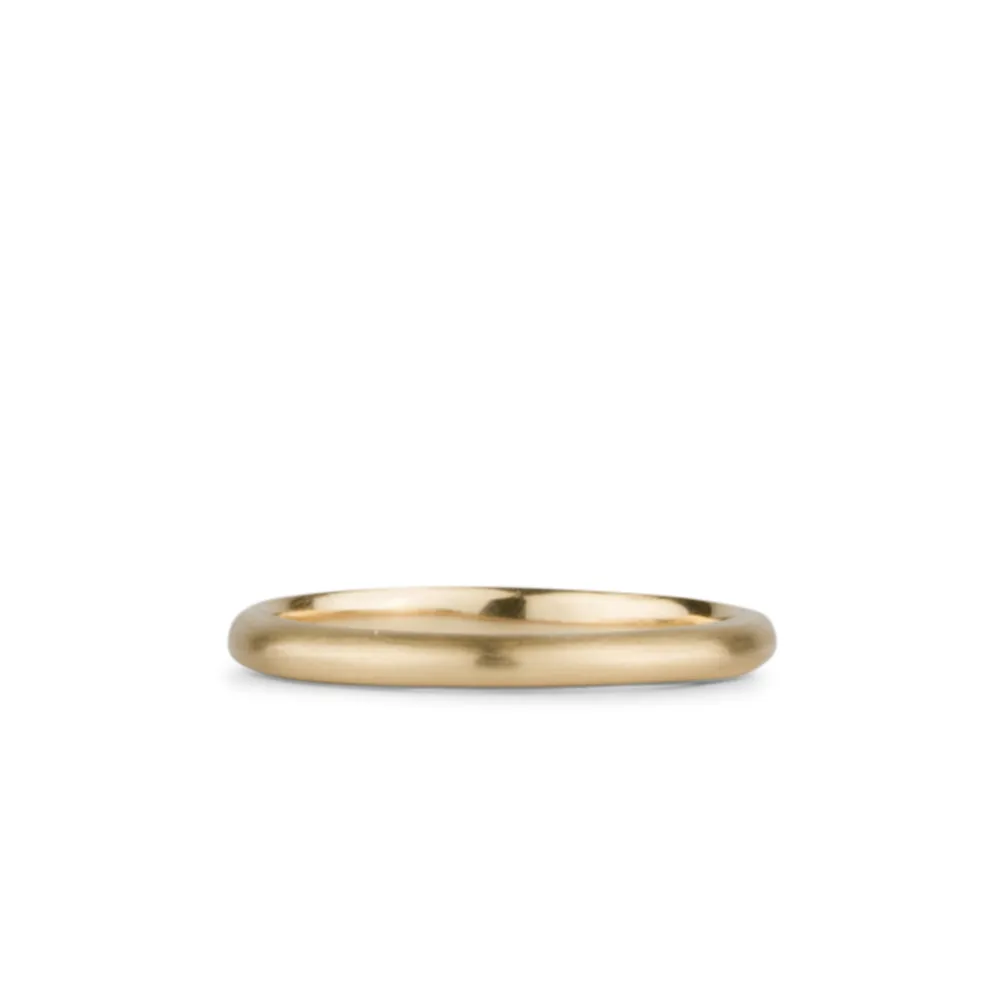 Diablo Half Round Band - 14k yellow gold - 2mm - size 7