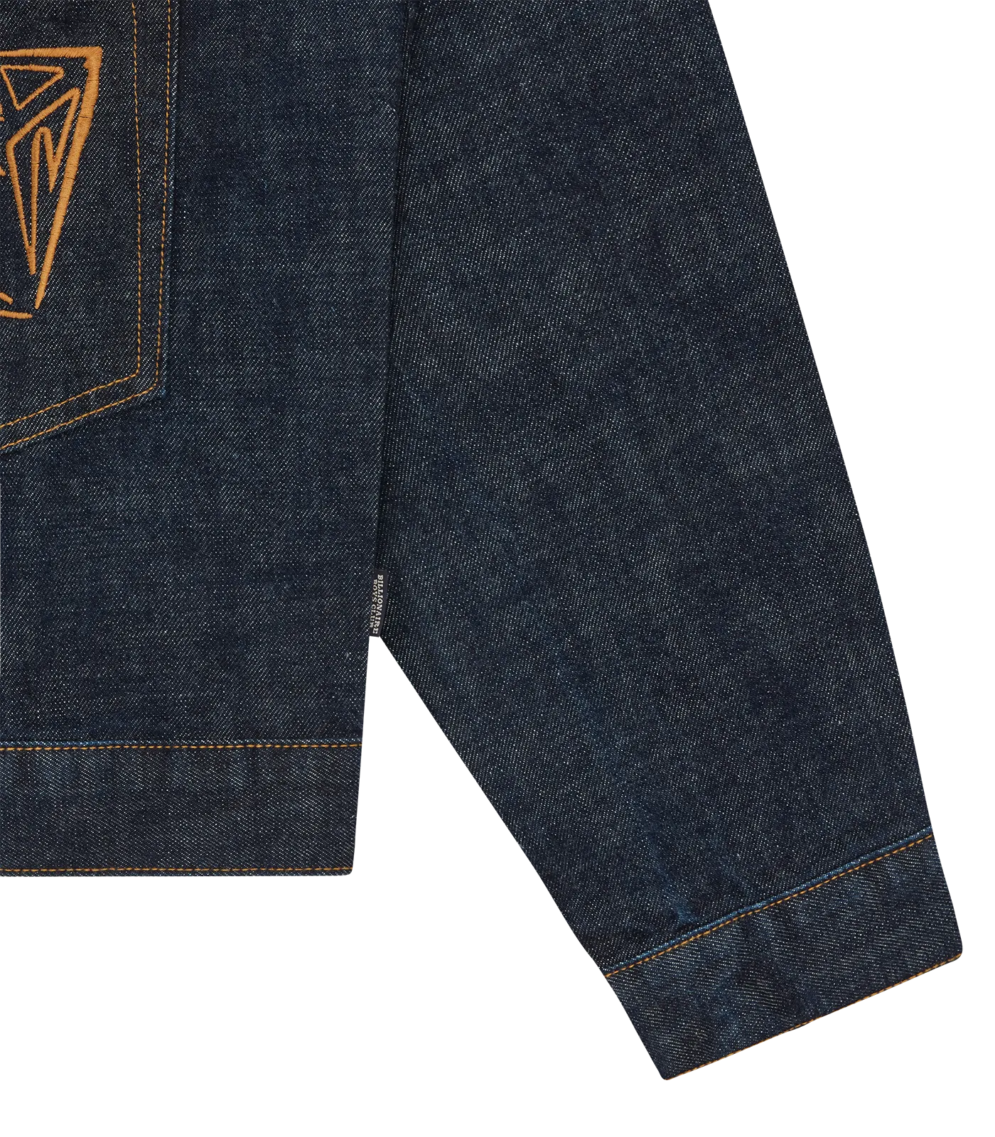 Indigo Selvedge Denim Jacket with Diamonds & Dollars Embellishments