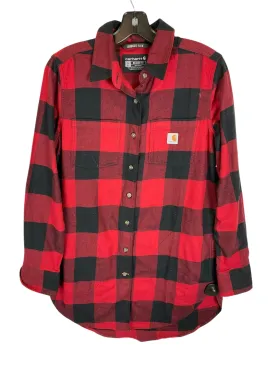 Dress Casual Short By Carhartt In Plaid Pattern, Size: S