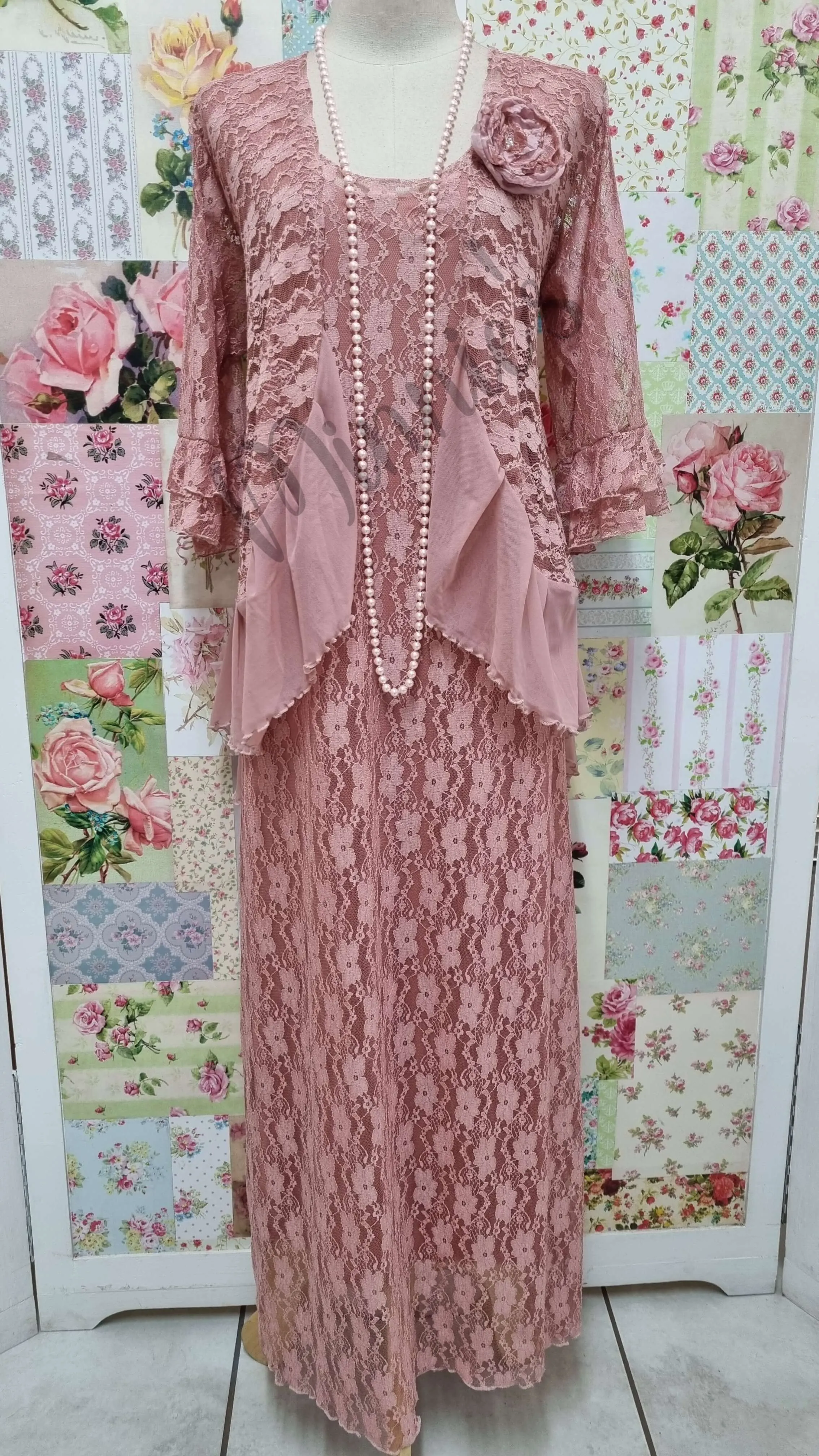 Dusty Pink 3-Piece Dress Set LR0359