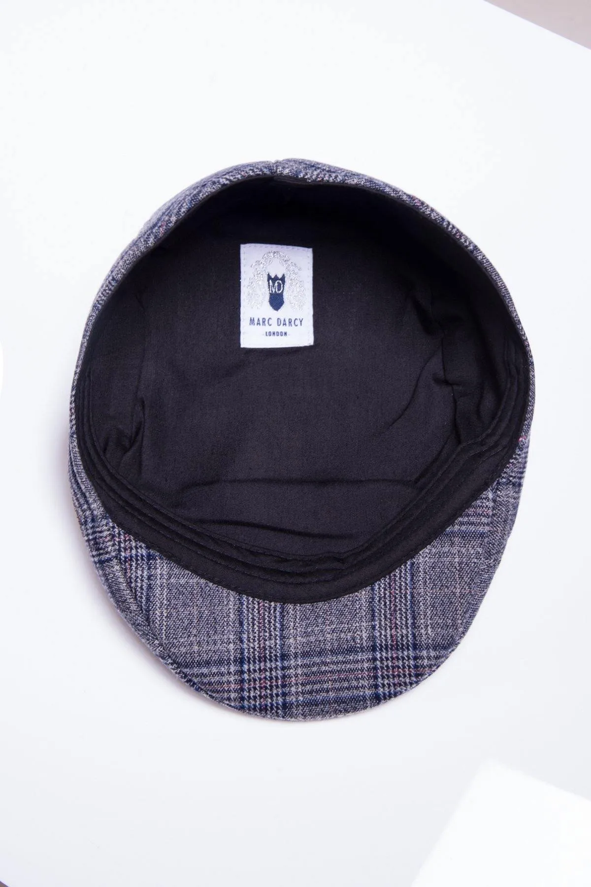 ENZO - Blue Grey Tweed Flat Cap