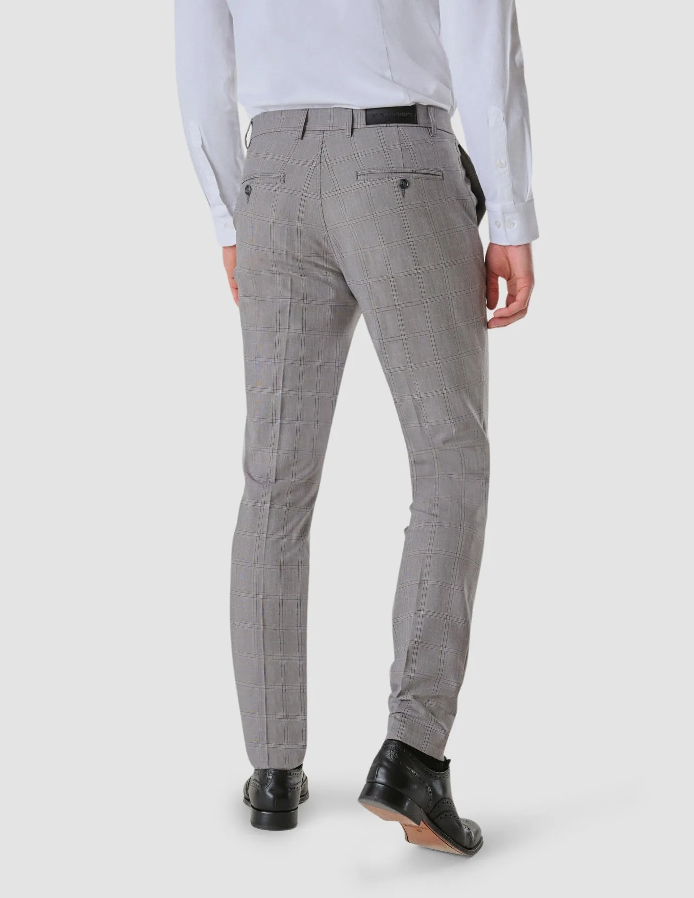 Essential Suit Checked Pants Regular Sterling Grey