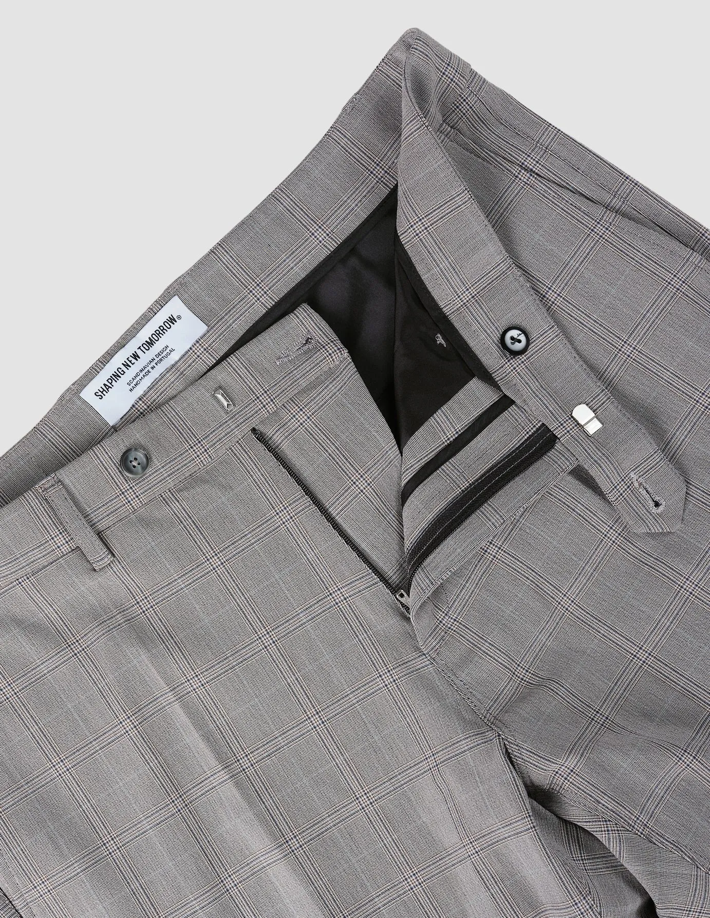 Essential Suit Checked Pants Regular Sterling Grey