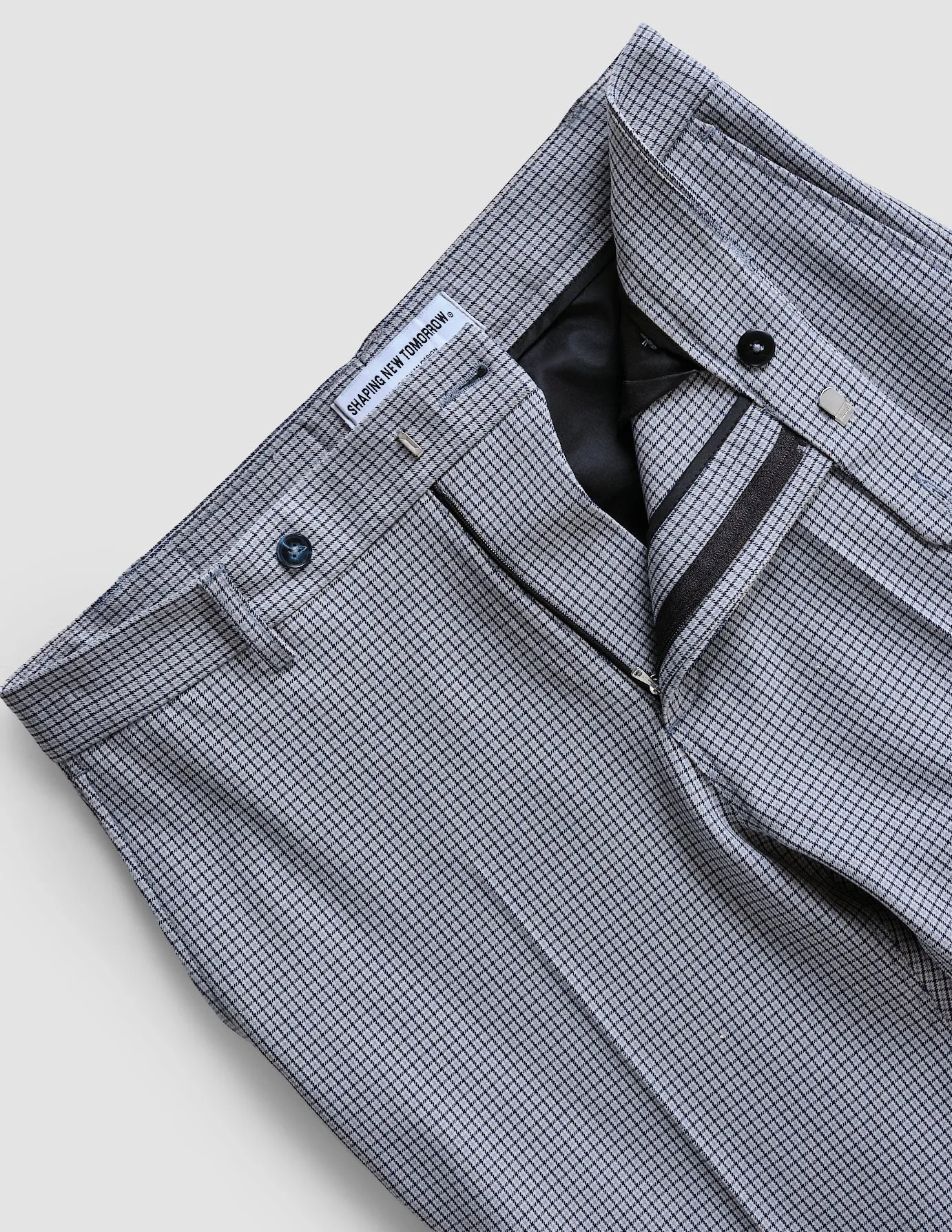 Essential Suit Pants Slim Duo Check Blue