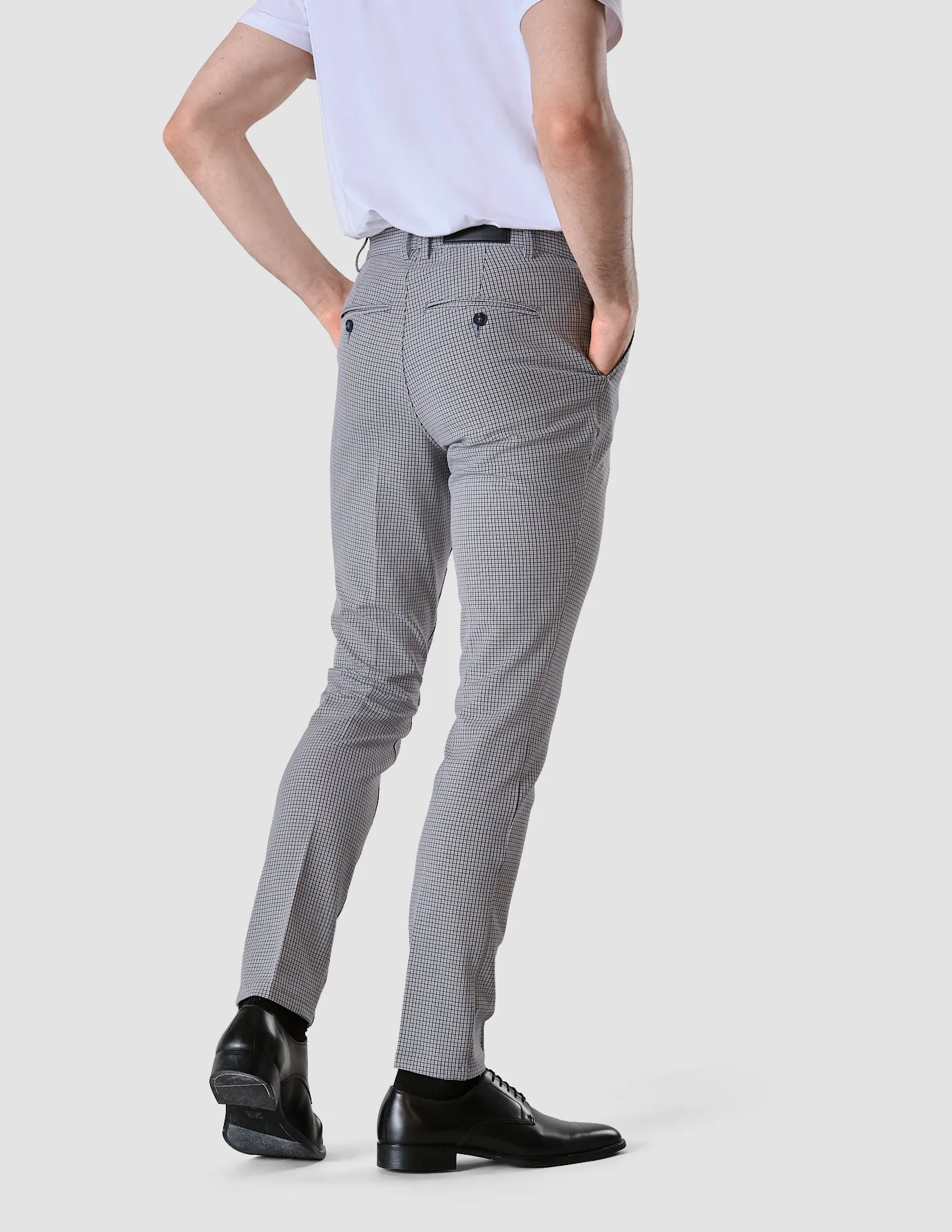 Essential Suit Pants Slim Duo Check Blue