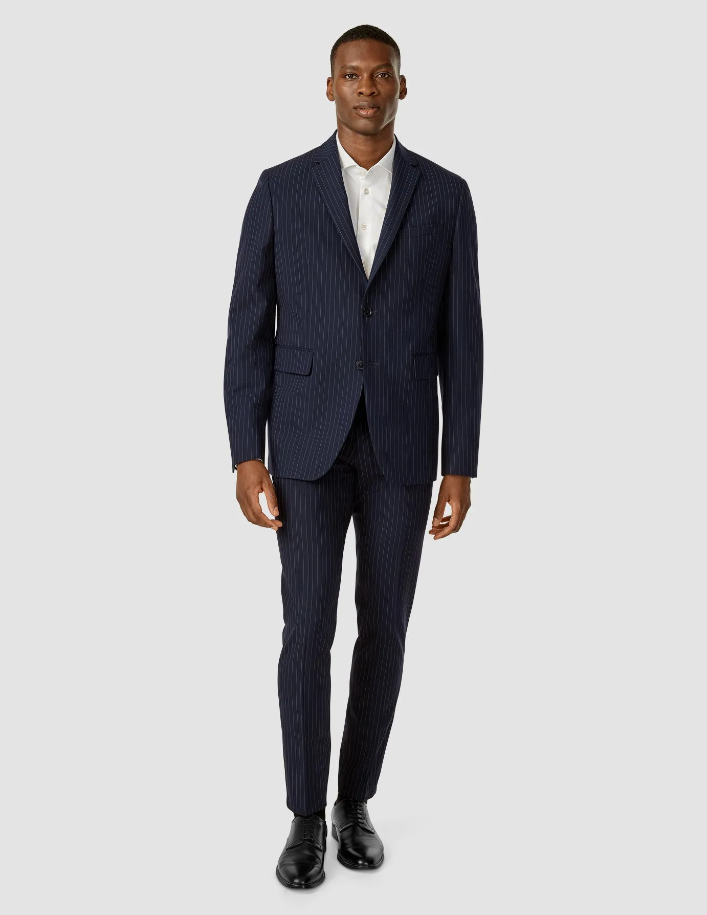 Essential Suit Pants Slim Navy Pinstripe