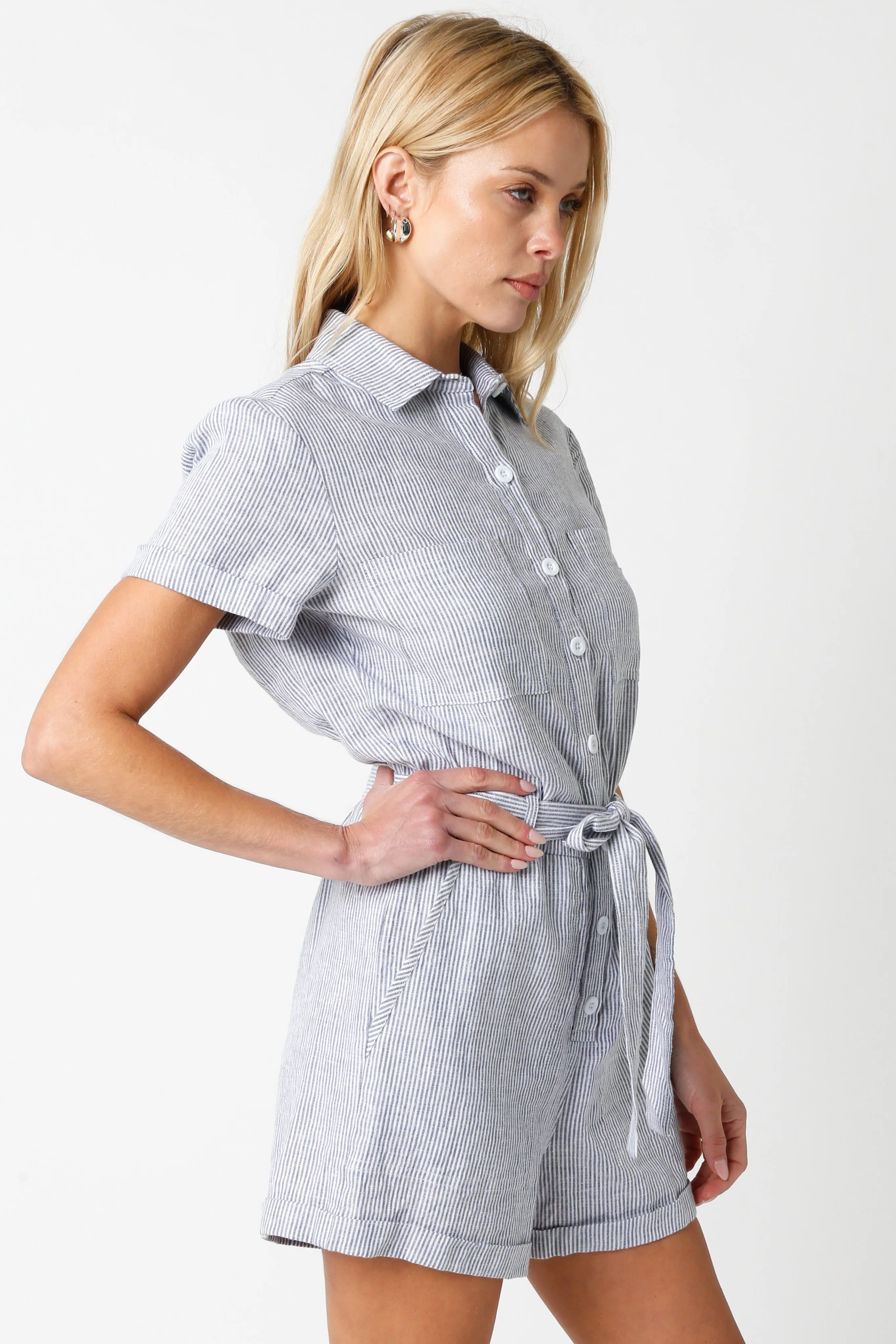 Everleigh Chambray Romper