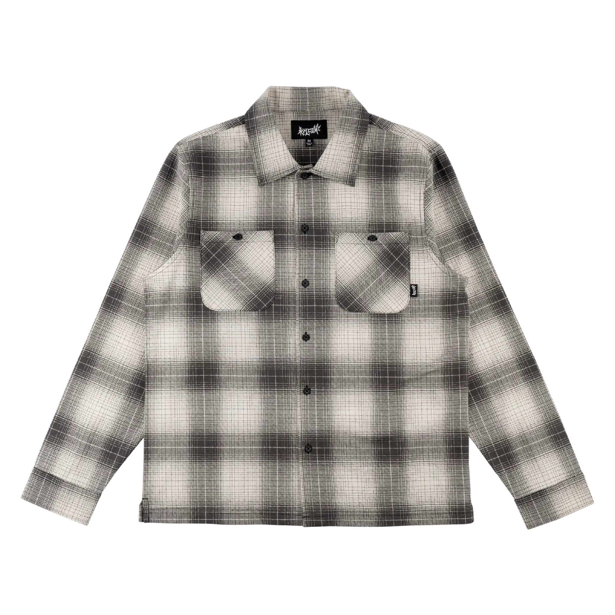 Fang Woven Plaid Shirt - Black