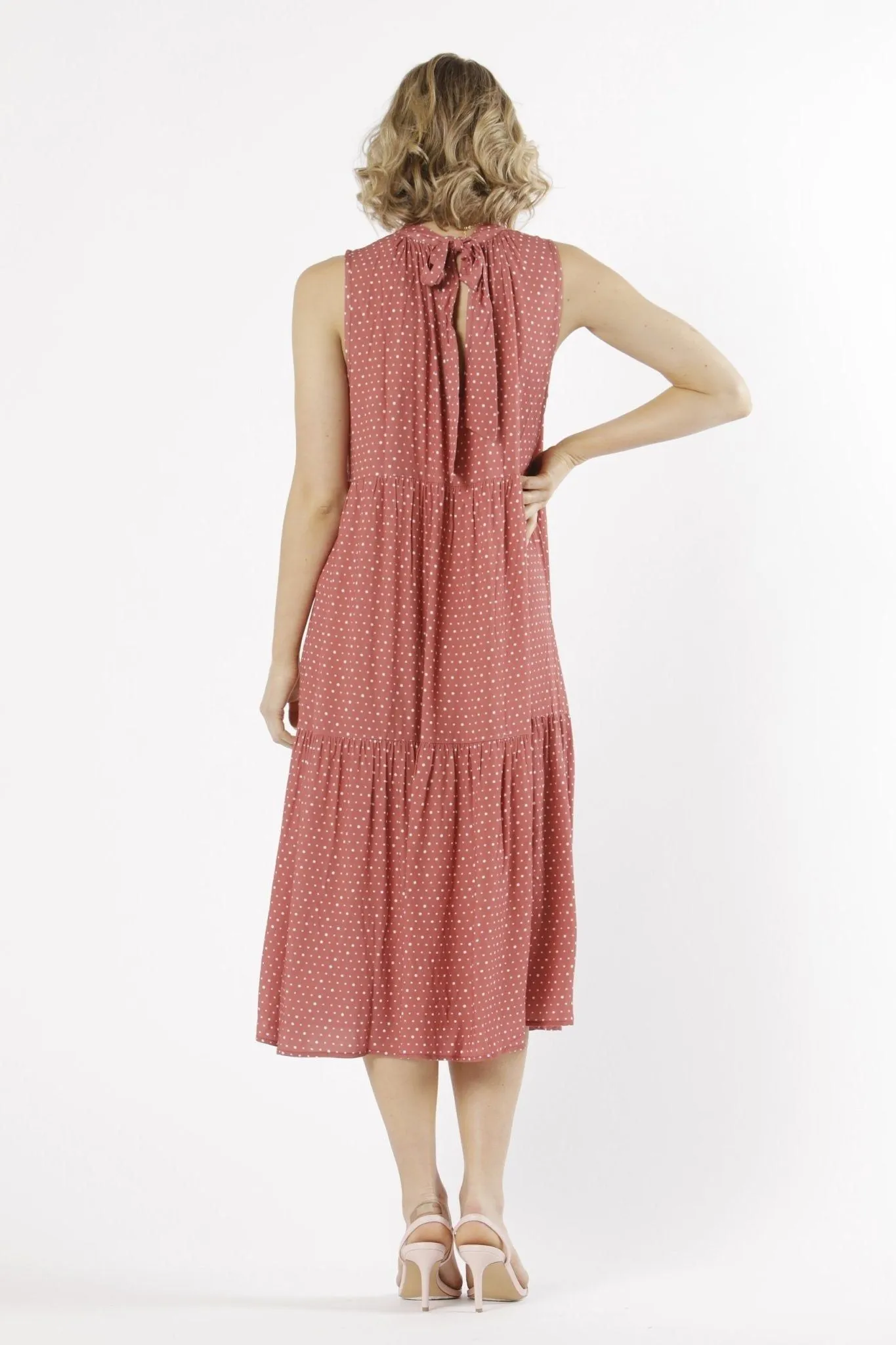 Fate   Becker Casablanca Midi Dress in Berry Spot