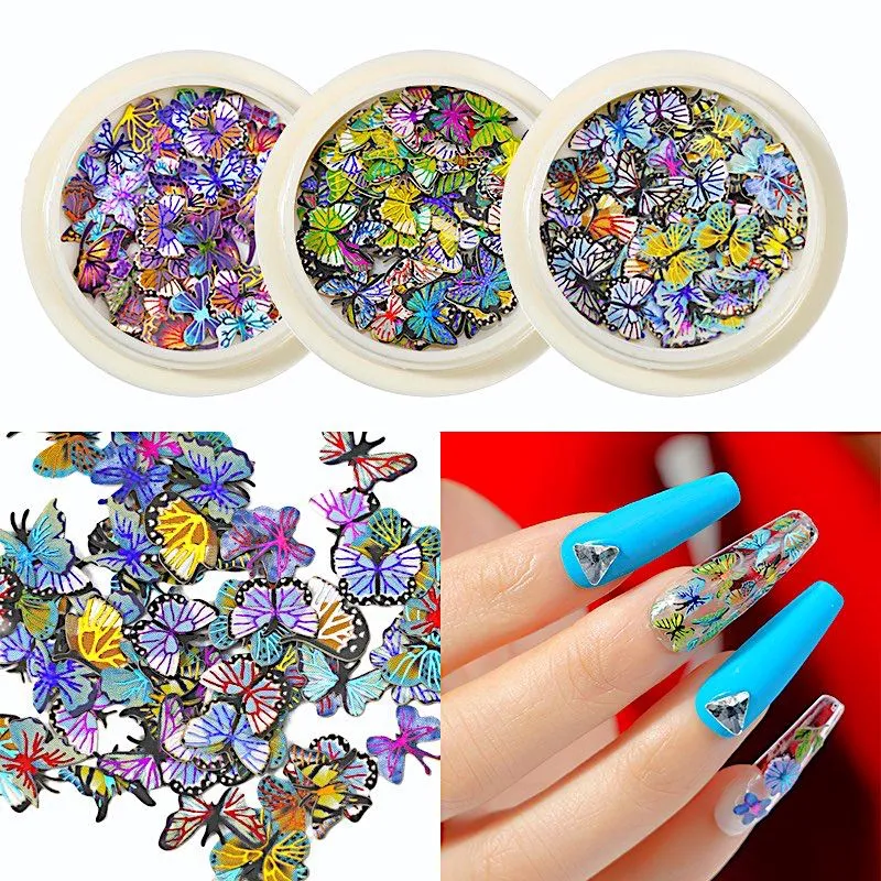 Flowers And Butterfly Ultra-Thin Nail Art