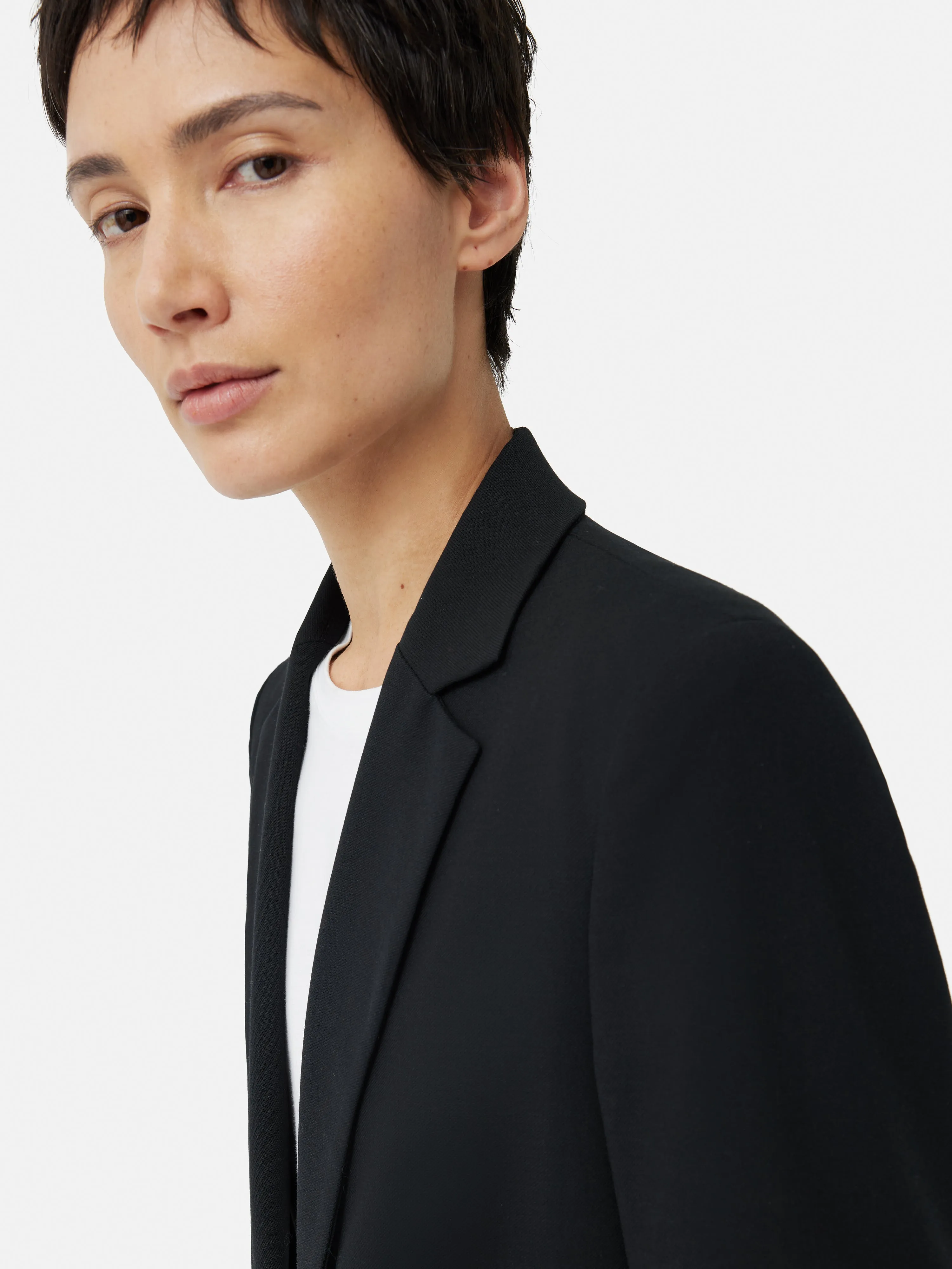 Fluid Twill Knox Blazer | Black